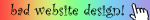 bad website design blinkie